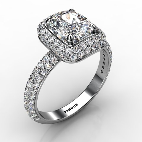 18k White Gold Engagement Ring 1.308ct - 0201045-18kw